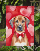 Rhodesian Ridgeback Valentine’s Day Garden Flag – Dog-Themed Heart Yard Decor