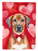 Rhodesian Ridgeback Valentine’s Day Garden Flag – Dog-Themed Heart Yard Decor