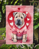 Shar Pei Valentine’s Day Garden Flag – Dog-Themed Heart Yard Decor