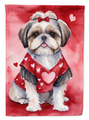 Shih Tzu My Valentine House Flag