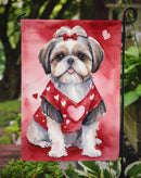 Shih Tzu Valentine’s Day Garden Flag – Dog-Themed Heart Yard Decor