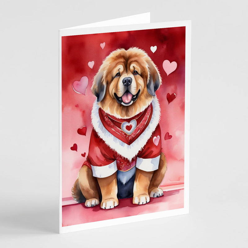 Tibetan Mastiff My Valentine Greeting Cards Pack of 8