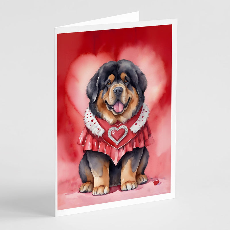 Tibetan Mastiff My Valentine Greeting Cards Pack of 8