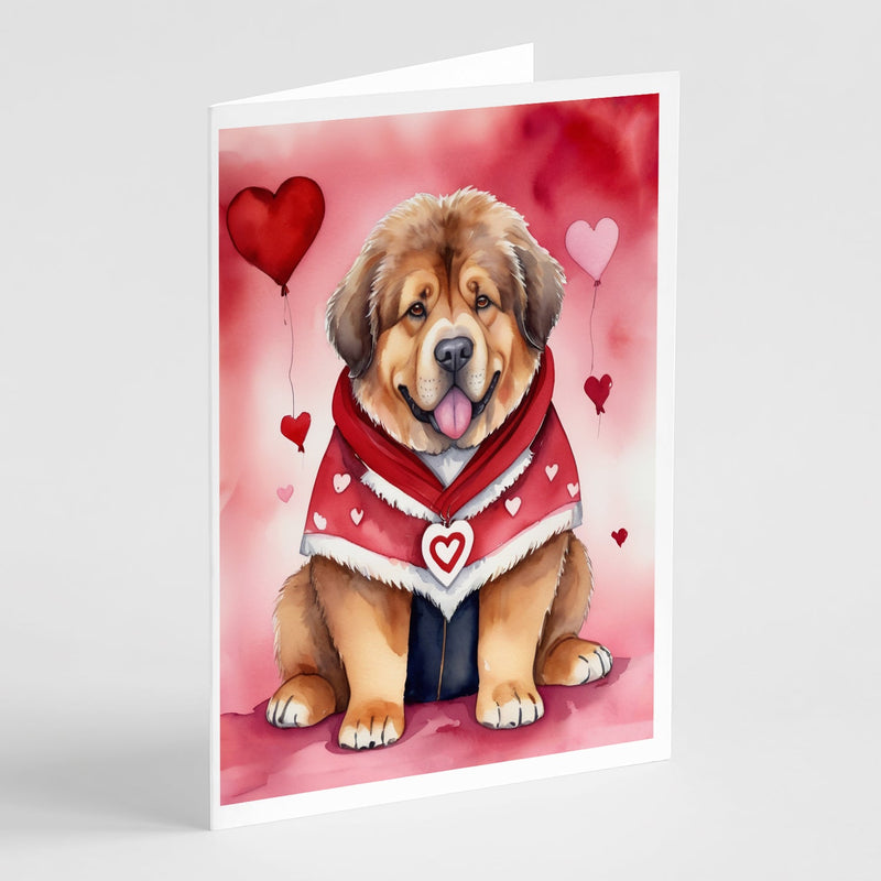 Tibetan Mastiff My Valentine Greeting Cards Pack of 8