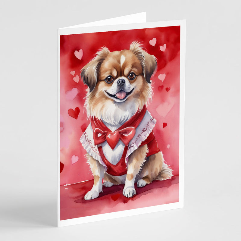 Tibetan Spaniel My Valentine Greeting Cards Pack of 8