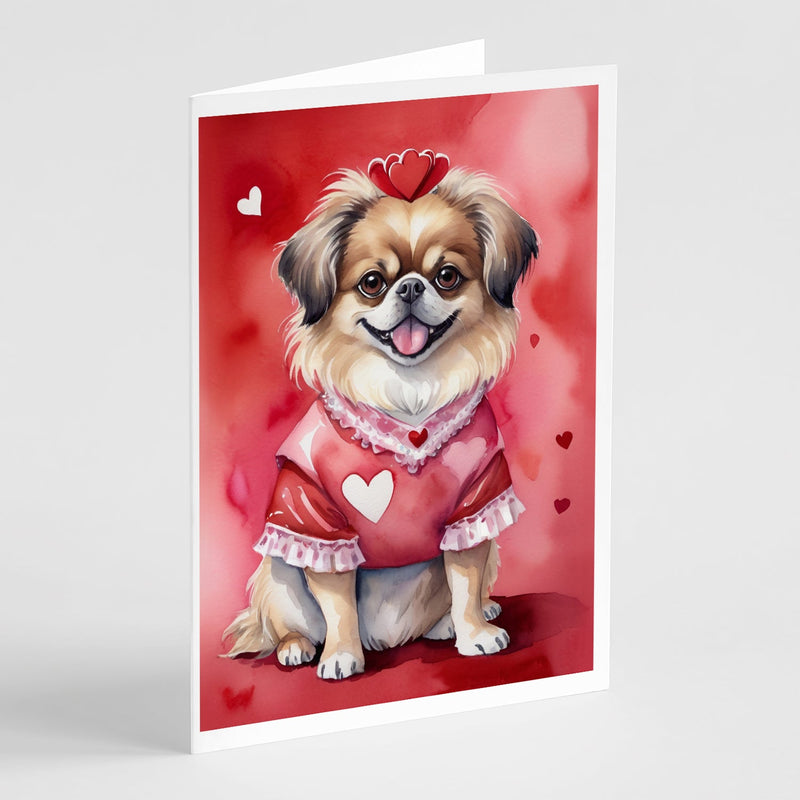 Tibetan Spaniel My Valentine Greeting Cards Pack of 8