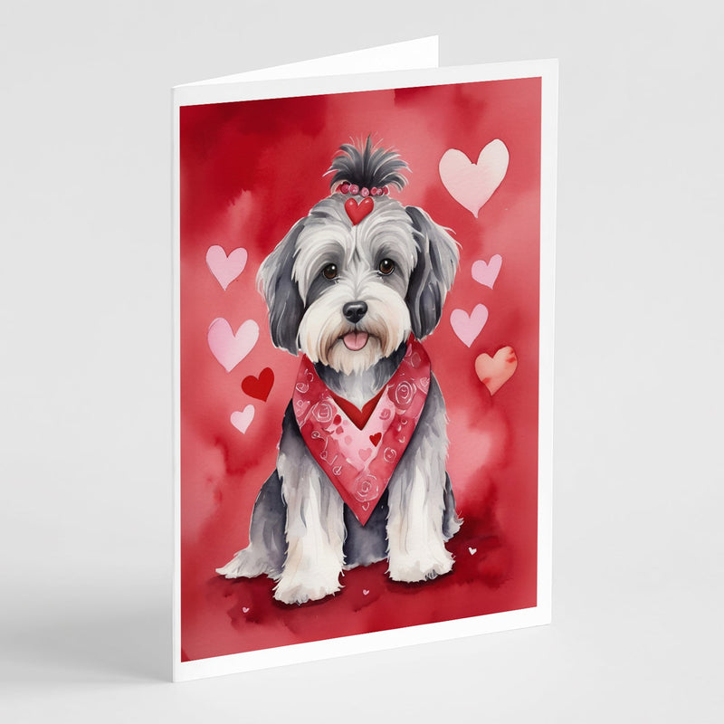 Tibetan Terrier My Valentine Greeting Cards Pack of 8