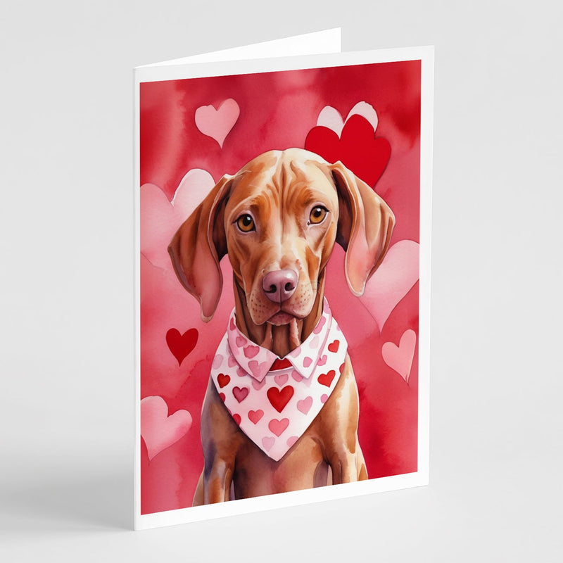 Vizsla My Valentine Greeting Cards Pack of 8