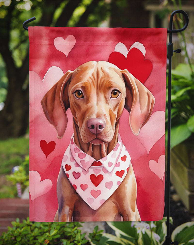 Vizsla My Valentine Garden Flag