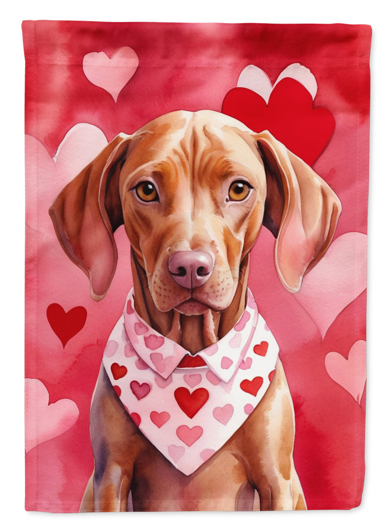 Vizsla My Valentine Garden Flag