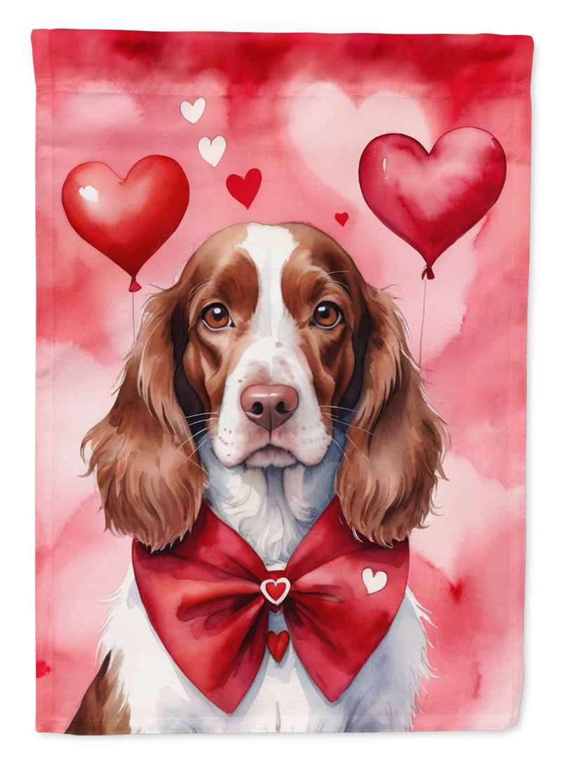 Welsh Springer Spaniel My Valentine House Flag