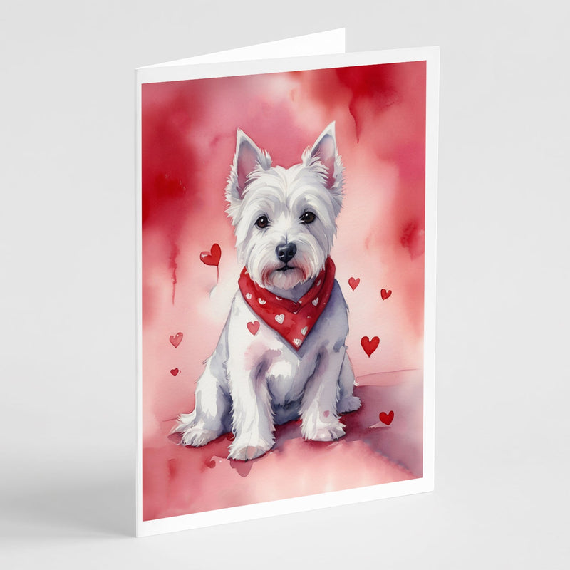 Westie My Valentine Greeting Cards Pack of 8