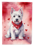 Westie Valentine’s Day Garden Flag – Dog-Themed Heart Yard Decor