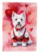 Westie Valentine’s Day Garden Flag – Dog-Themed Heart Yard Decor