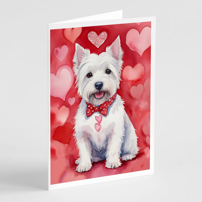 Westie My Valentine Greeting Cards Pack of 8