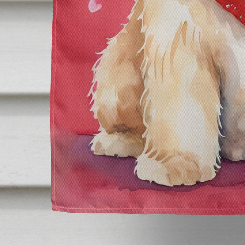 Wheaten Terrier My Valentine House Flag