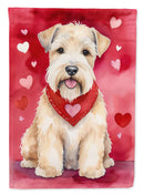 Wheaten Terrier My Valentine House Flag