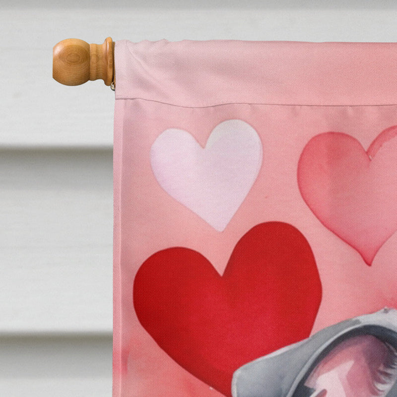 Whippet My Valentine House Flag