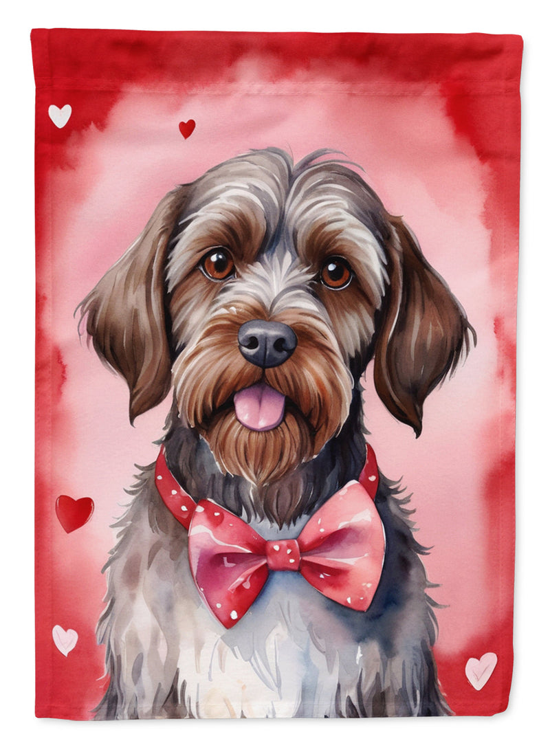 Wirehaired Pointing Griffon My Valentine House Flag