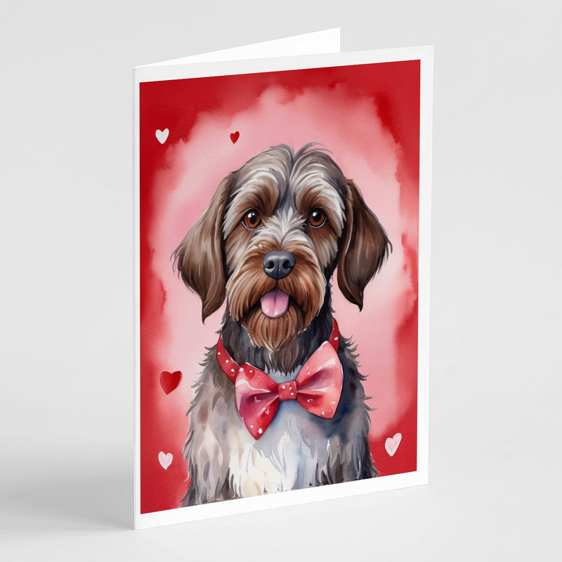 Wirehaired Pointing Griffon My Valentine Greeting Cards Pack of 8