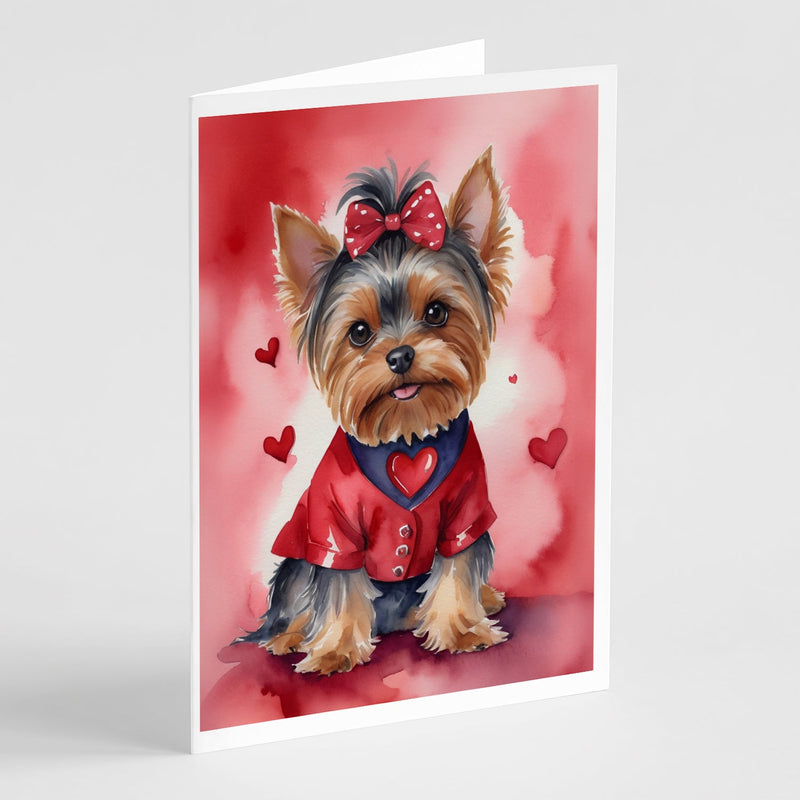 Yorkshire Terrier My Valentine Greeting Cards Pack of 8