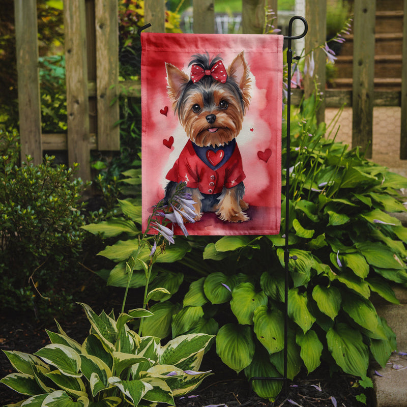 Yorkshire Terrier My Valentine Garden Flag