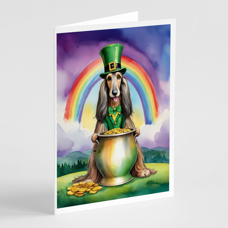 Afghan Hound St Patrick's Day Greeting Cards Pack of 8