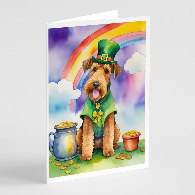 Airedale Terrier St Patrick's Day Greeting Cards Pack of 8