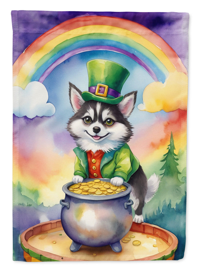 Alaskan Klee Kai St Patrick's Day Garden Flag