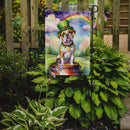 American Bulldog St. Patrick’s Day Garden Flag – Dog with Pot of Gold & Rainbow Yard Decor