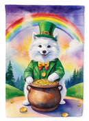 American Eskimo St Patrick's Day House Flag