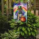 Border Terrier St. Patrick’s Day Garden Flag – Dog with Pot of Gold & Rainbow Yard Decor