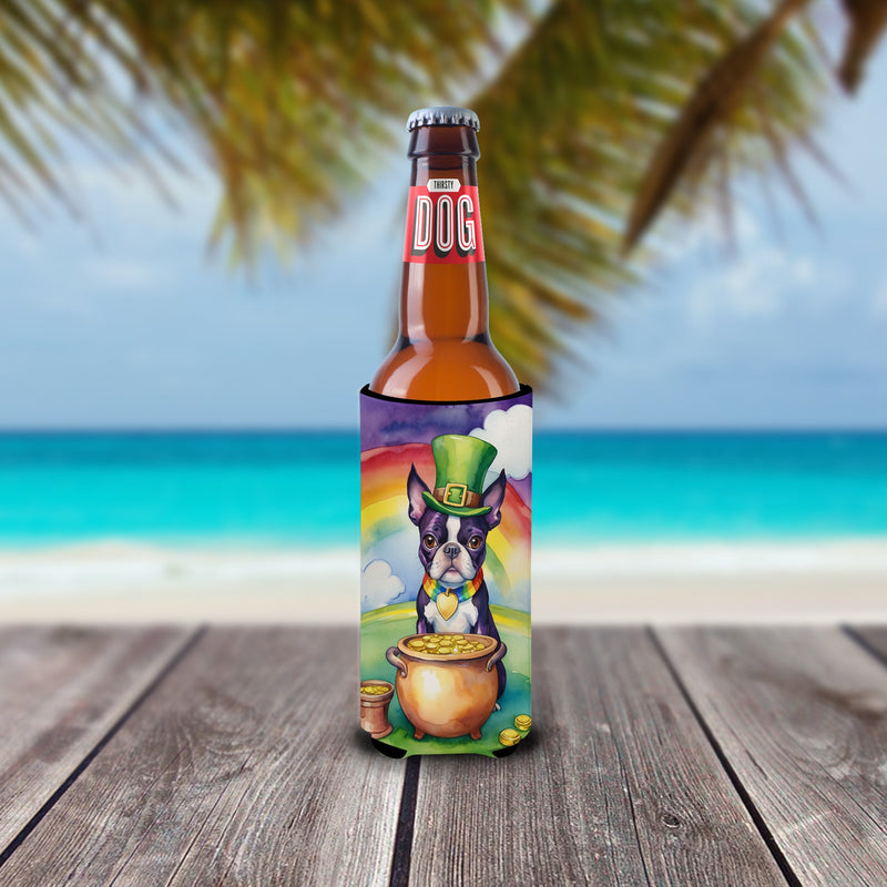 Boston Terrier St Patrick's Day Slim Can Huggers – Fun, Functional Drink Coolers for Every Occasion