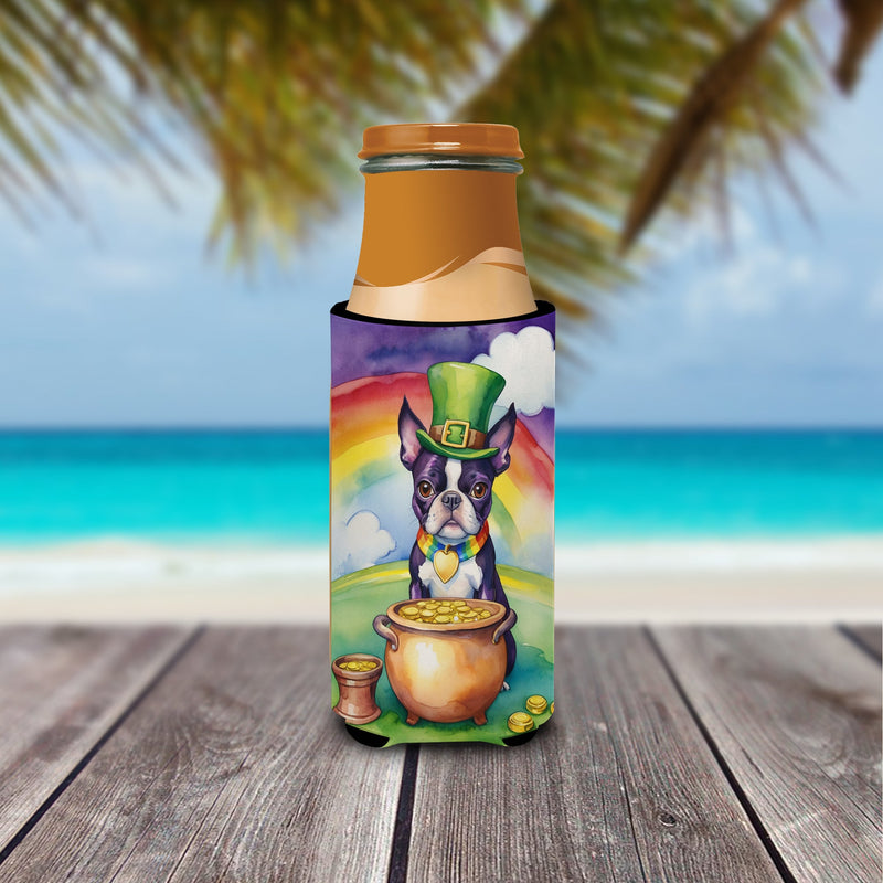 Boston Terrier St Patrick's Day Slim Can Huggers – Fun, Functional Drink Coolers for Every Occasion