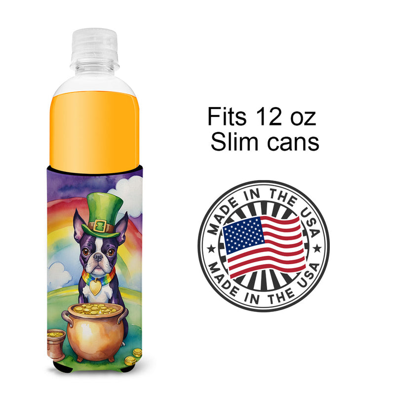 Boston Terrier St Patrick's Day Slim Can Huggers – Fun, Functional Drink Coolers for Every Occasion