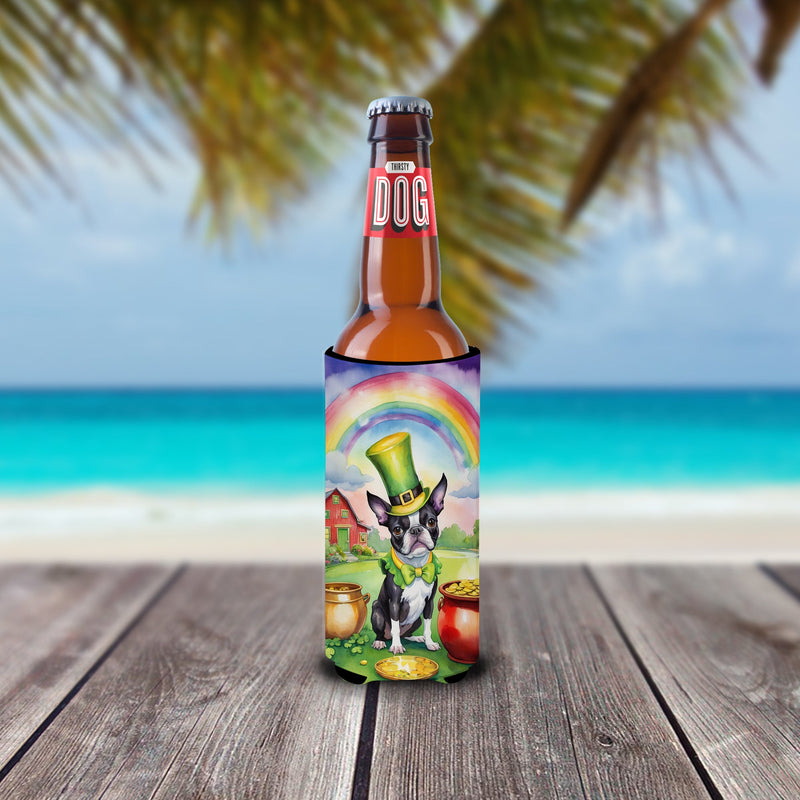 Boston Terrier St Patrick's Day Slim Can Huggers – Fun, Functional Drink Coolers for Every Occasion