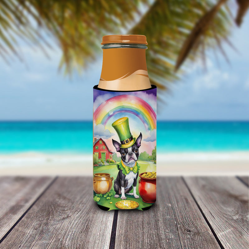 Boston Terrier St Patrick's Day Slim Can Huggers – Fun, Functional Drink Coolers for Every Occasion