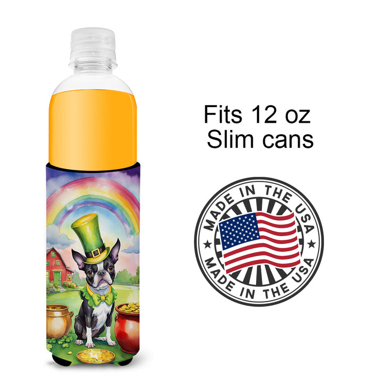 Boston Terrier St Patrick's Day Slim Can Huggers – Fun, Functional Drink Coolers for Every Occasion
