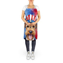 Airedale Terrier Patriotic American Apron – Artist-Designed Kitchen, BBQ & Craft Apron