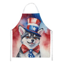 Alaskan Klee Kai Patriotic American Apron – Artist-Designed Kitchen, BBQ & Craft Apron