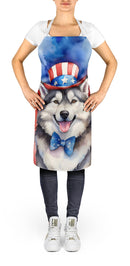 Alaskan Malamute Patriotic American Apron – Artist-Designed Kitchen, BBQ & Craft Apron