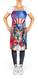 American English Coonhound Patriotic American Apron – Artist-Designed Kitchen, BBQ & Craft Apron