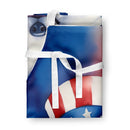 American Eskimo Patriotic American Apron – Artist-Designed Kitchen, BBQ & Craft Apron