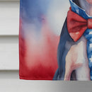 American Hairless Terrier Patriotic American House Flag