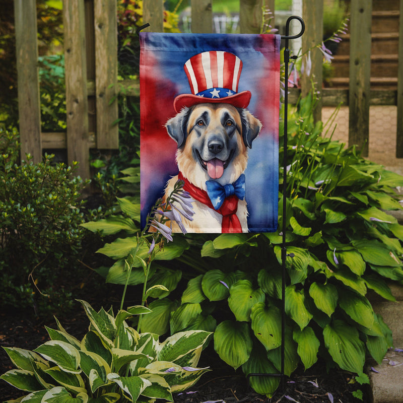 Anatolian Shepherd Patriotic American Garden Flag – Dog in Uncle Sam Hat | Red, White & Blue Outdoor Decor