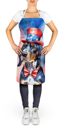 Bluetick Coonhound Patriotic American Apron – Artist-Designed Kitchen, BBQ & Craft Apron