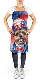 Border Terrier Patriotic American Apron – Artist-Designed Kitchen, BBQ & Craft Apron