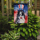 Borzoi Patriotic American Garden Flag – Dog in Uncle Sam Hat | Red, White & Blue Outdoor Decor