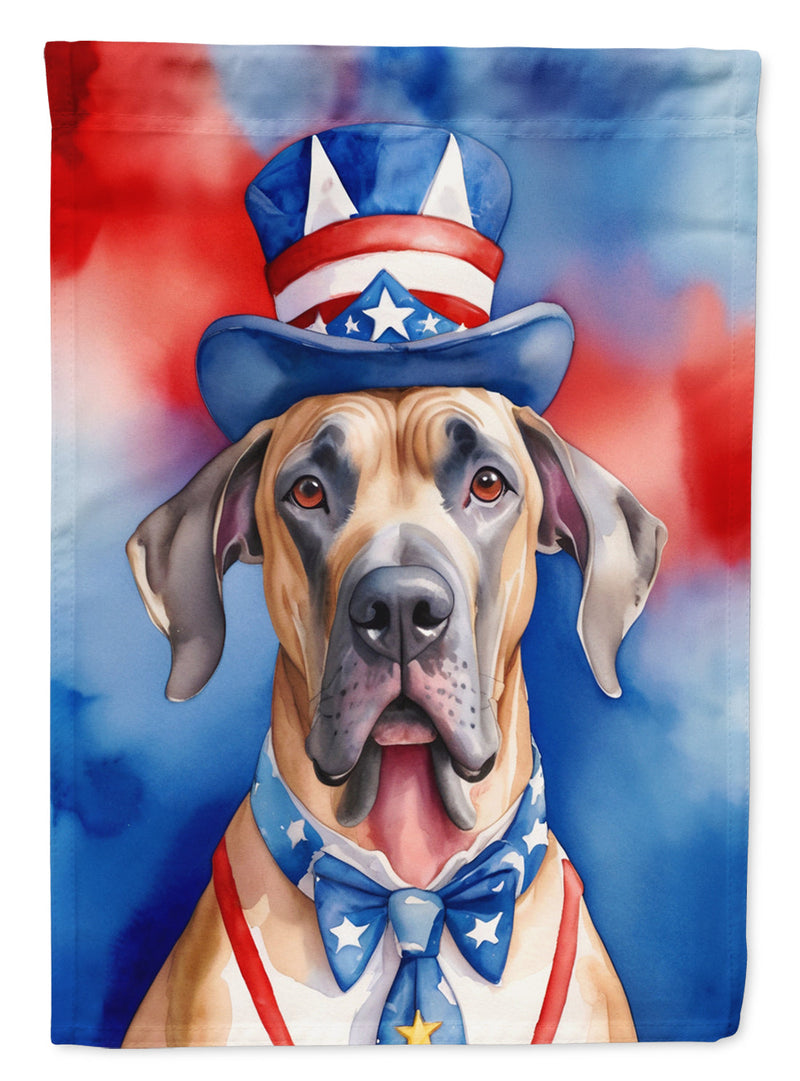 Great Dane Patriotic American House Flag