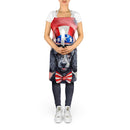 Black Poodle Patriotic American Apron – Artist-Designed Kitchen, BBQ & Craft Apron